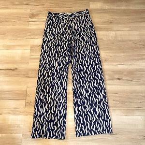 ZARA Staright cut Printed cotton Wide Leg pants size M